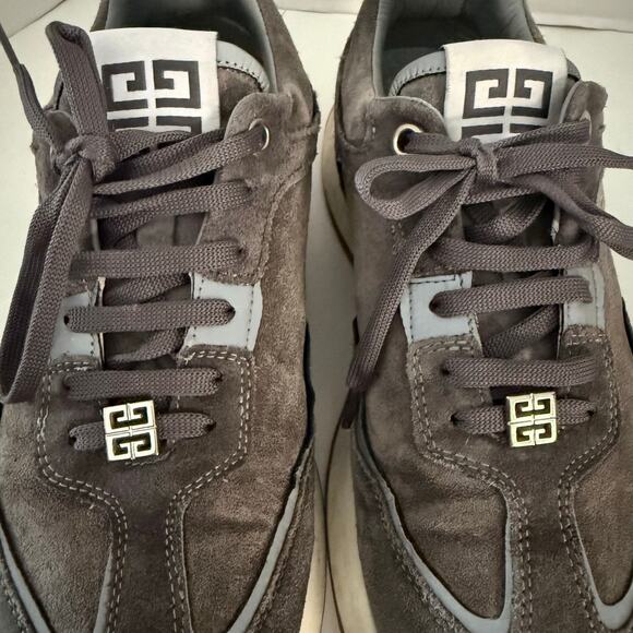 Givenchy low SUEDE running sneaker grey gray RUNNER calf leather ITALY 42 US 9.5